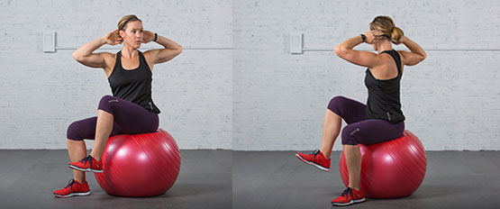 seated stability ball exercises