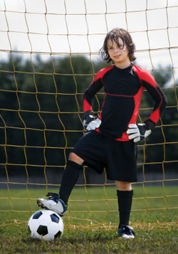 Child soccer player