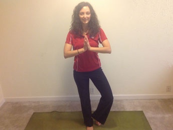 Tree Pose With Namaste
