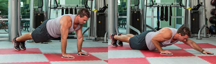 Pushup with sliders