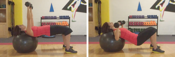 Chest Press with Hip Lifts