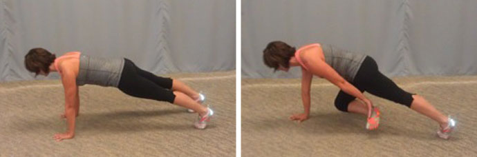 Full Plank with Ankle Touches