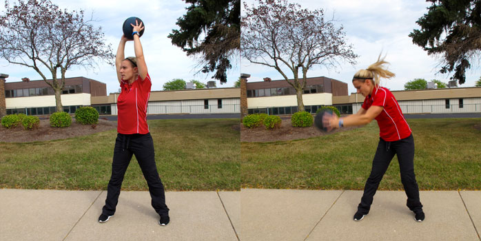 Medicine Ball Lateral Lunge