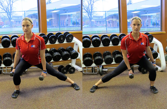 Dumbbell Lateral Lunges