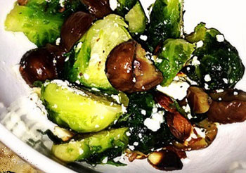 Feta, Brussel Sprout and Chestnut Salad
