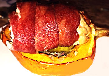 Turkey Bacon Stuffed Squash