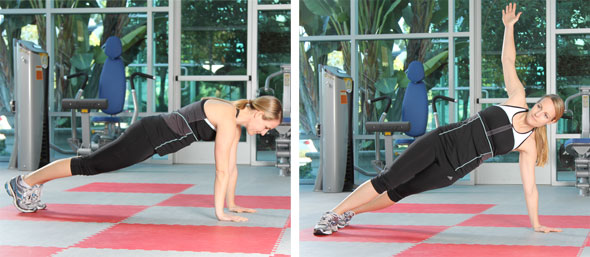 Plank with Thoracic Spine Rotation