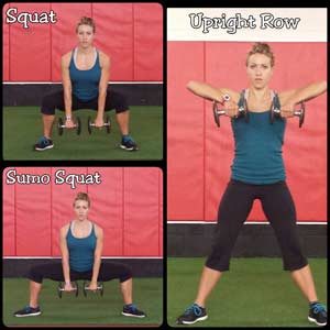 Squat to upright row