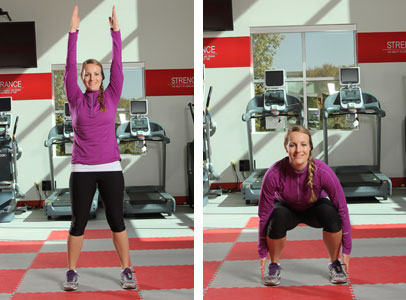 Upper-body jack squat