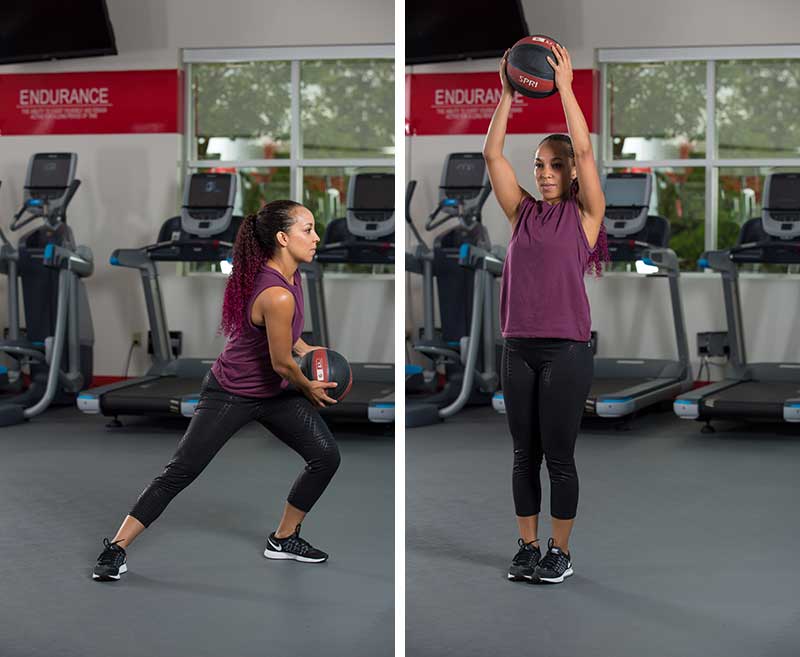 Medicine Ball Overhead Press Youtube