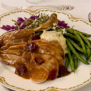 Roast Duck with Dried Cherry Sauce