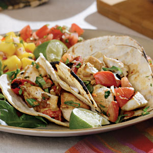 Chicken Tacos with Charred Tomatoes