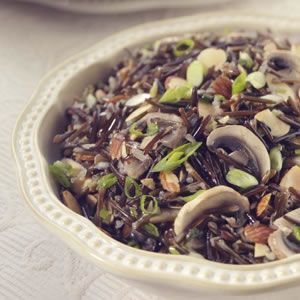 Wild Rice with Shiitakes 
& Toasted Almonds